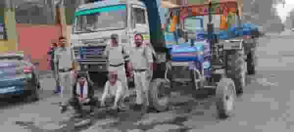 Khaniz Vibhag : खनिज विभाग ने अवैध खनिज बोल्डन-रेत परिवहन करते तीन वाहनो को किया जप्त