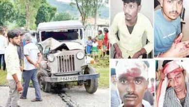 Singrauli News : मोरवा के खनहना में अनियंत्रित हाइवा ने जीप को मारी टक्कर, 9 घायल