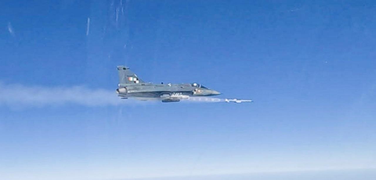 Tejas fighter jet successfully test fires air-to-air Astra missile