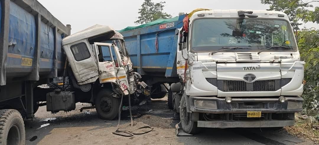Singrauli News: जयंत मुड़वानी डैम के पास आपस में भिड़े दो ट्रेलरों, ड्राइवर गंभीर रूप से घायल