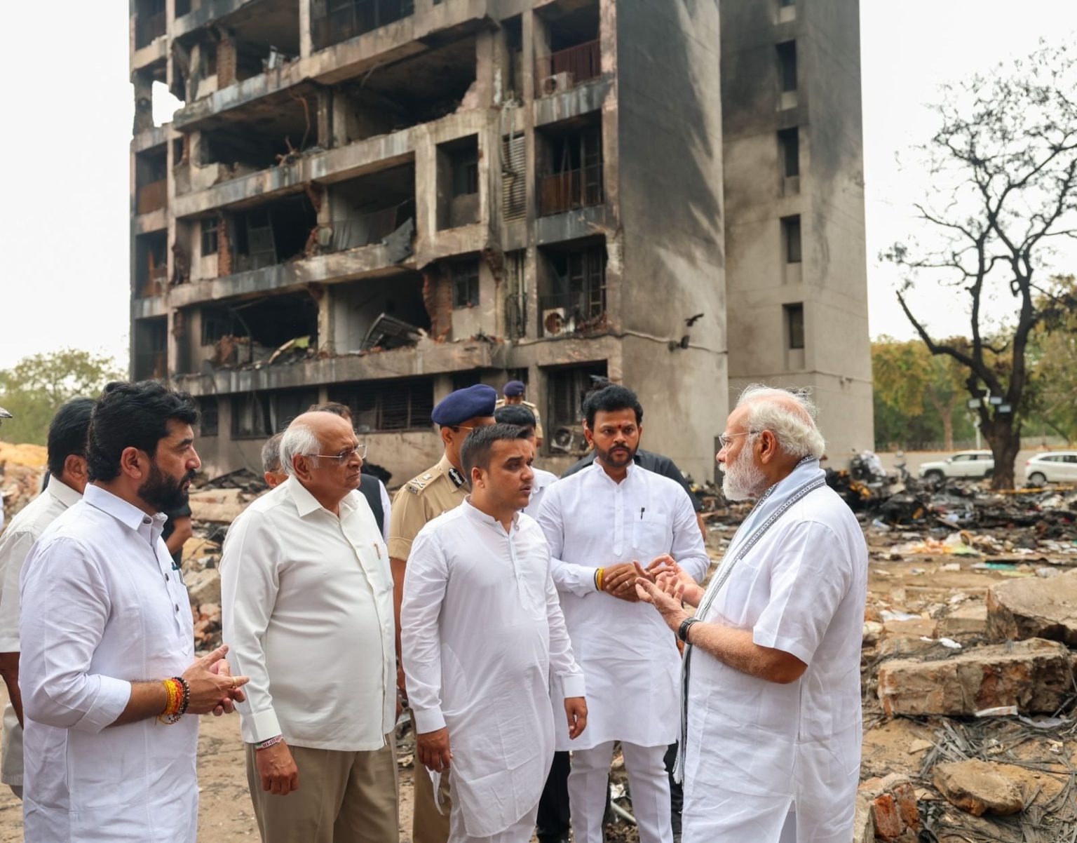 Air India crash: PM Modi visits Ahmedabad crash site, calls it a scene of “devastation”