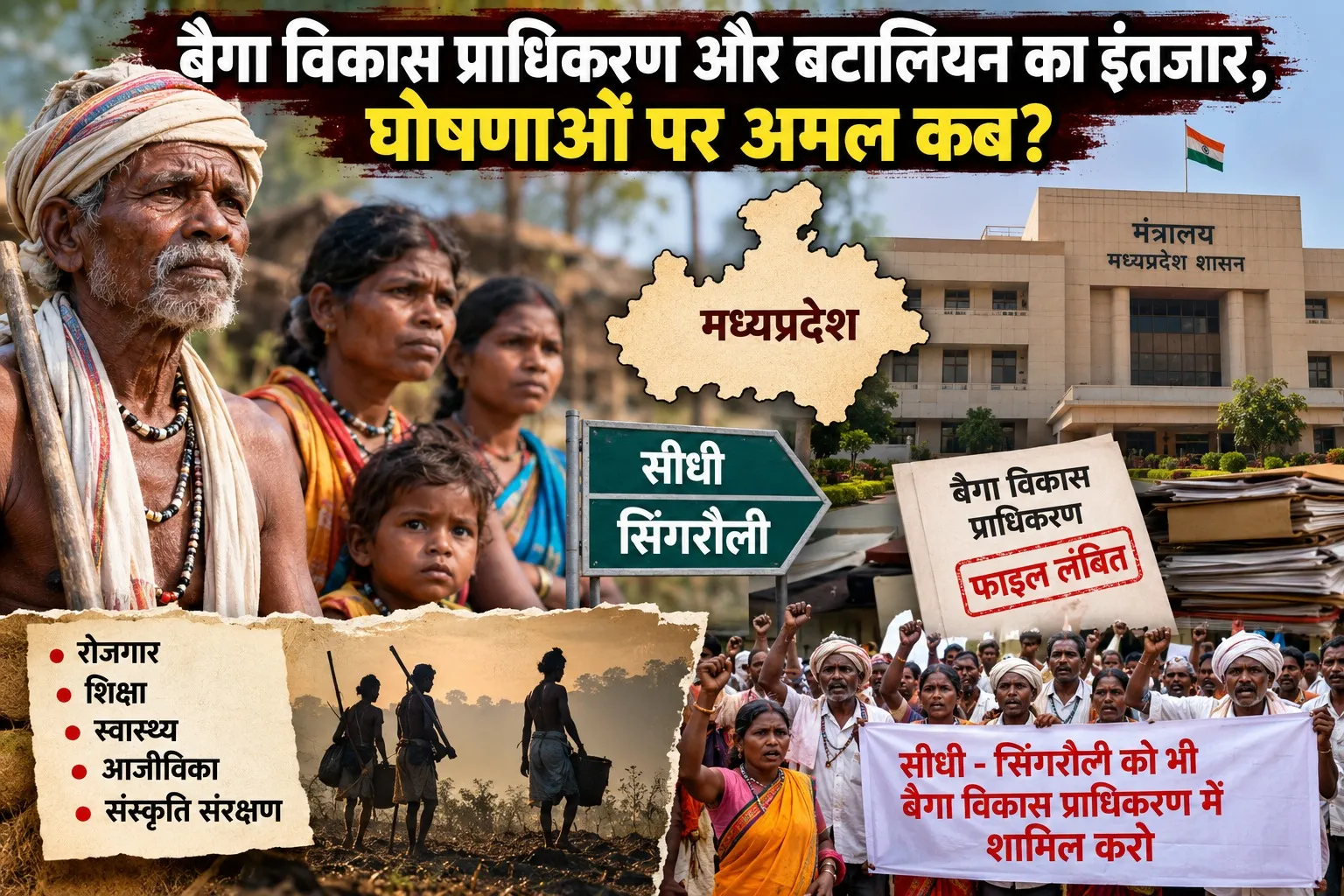 Singrauli News: बैगा विकास प्राधिकरण और बटालियन का इंतजार, घोषणाओं पर अमल कब?