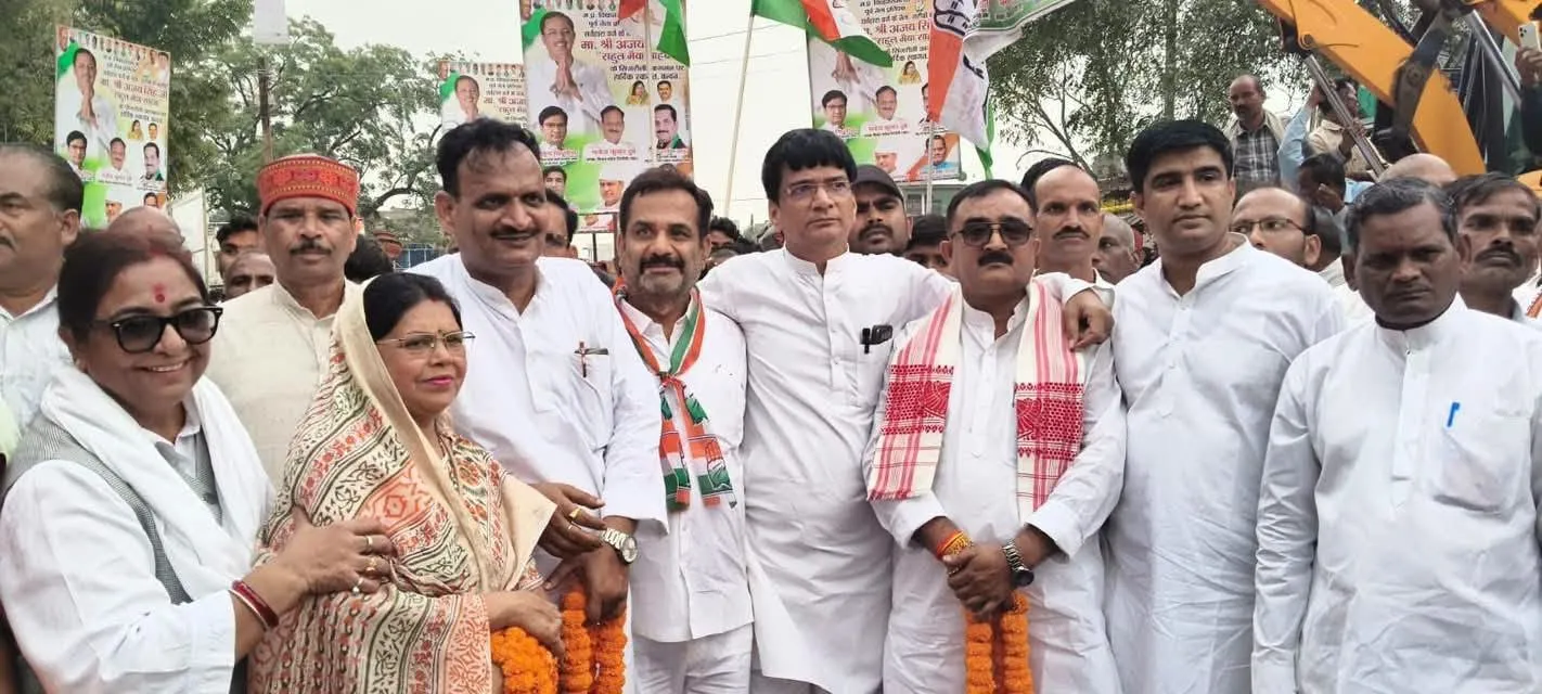 Singrauli News: अजय सिंह राहुल के सिंगरौली आगमन पर जगह-जगह स्वागत, सैकड़ों वाहनों के काफिले के साथ न