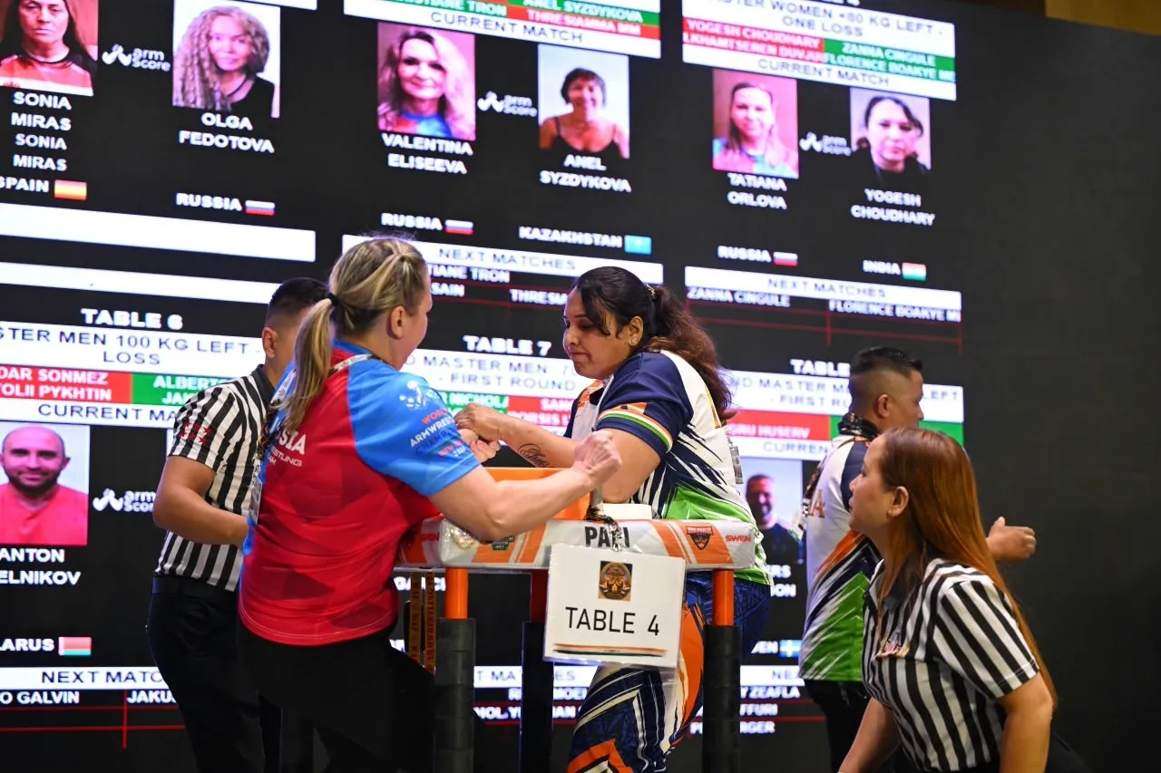 India Clinches 20 Medals at World Armwrestling Championships in New Delhi